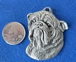 2003 Gorgeous Bulldog Fine Pewter Usa Pendant Signed Davis Krm Large. Fixed Price $9.99.