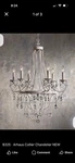 Arhaus Collier Crystal Chandelier White Antique Silver 8-LIGHT Vintage. Fixed Price $390.00.
