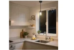 Lnc Modern 1-LIGHT Oil Rubbed Bronze Cylinder Mini Pendant With Seed Glass. Fixed Price $50.00.