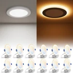 Led Recessed Light 6 Inch 12 Pack 5CCT 2700K-5000K Dimmable 1080LM Volisun Night. Fixed Price $154.99.