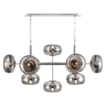 Eurofase Nottingham 10 Light 54" Chandelier, Nickel/smoke 37089-029. Fixed Price $2495.00.