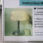 Meefad Contemporary Glass Night Light Lamp In Orange Home Decor Table. Fixed Price $17.00.