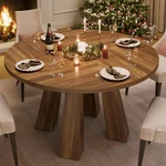 Idealhouse 47 Round Dining Table For 4-6 Wood Kitchen Sturdy Base. Fixed Price $239.07.