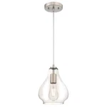Westinghouse 1-LIGHT Brushed Nickel Mini Pendant With Clear Glass Shade. Fixed Price $23.93.