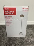 Project Source Fallsbrook 1 -light Brushed Nickel Traditional Etched Glass Bell. Fixed Price $5.00.