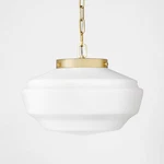 Milk Glass Adjustable Pendant Ceiling Light Brass Finish - Hearth & Hand. Fixed Price $75.99.