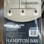Florabelle 3-LIGHT Island Pendant Matte Black Clear Globe Glass Shades. Fixed Price $29.44.