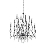 Corbett Lighting 414-34 Aveline 12 34"W Crystal Candle Black Silver Leaf. Fixed Price $4887.00.