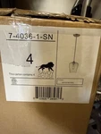 Savoy House Octave 1 Light 8 Satin Nickel Pendent Ceiling Clear Glass 4. Fixed Price $400.00.