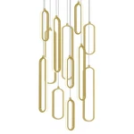 Afx Lighting Sienna 12LT Led 18" Round Pendant, Gold/gold - SIEP99LAJD1GDRND12. Fixed Price $1350.00.