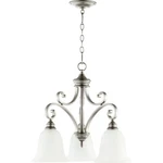 Quorum Bryant Light Chandelier, Classic Nickel 6354-3-64. Fixed Price $138.40.