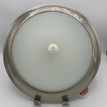 Commercial Electric 13 In. Brushed Nickel Led Flushmount With Mounting Hardware. Fixed Price $20.00.