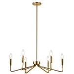 Used Dainolite CLN-266C-AGB Clayton Light Chandelier Contemporary STYLE-6. Fixed Price $289.00.