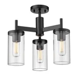 Golden Lighting Winslett 16.5 In. Ceiling 3-LIGHT Semi-flush Mount , Matte Black. Fixed Price $125.00.