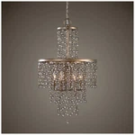Uttermost Valka 19"W Silver Swedish Iron 6-LIGHT Chandelier. Fixed Price $1596.00.