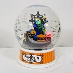 Halloween Snow Globe Plastic Pumpkin Park Lights & Music Decoration Tested. Fixed Price $32.88.