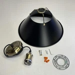 Golden Lighting Orwell Medium Pendant 14' 120" Wire Black 3306-LAB-B. Fixed Price $110.88.