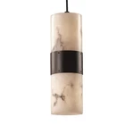 Justice Design Lumenaria Dakota Large 2-UP & Down Pendant, Flat Rim, Fab/black. Fixed Price $286.40.