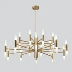 Kco Lighting Brushed Brass 40-LIGHTS Led Sputnik Chandelier Mid Century Modern. Fixed Price $535.99.