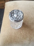 Antique Cut Glass Solid Silver Vanity Jar C1915 Birmingham Maker Bp Dc. Fixed Price $37.68.