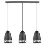 Eglo Savignano Matte Black Linear Multi Pendant Light With Metal Shades. Fixed Price $85.14.