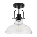 Wilon Semi Flush Mount Ceiling Light Fixture, Black Farmhouse Fixtures .... Fixed Price $59.27.