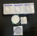 Gianor Ultra Thin Led Recessed Light GLPL008 W/ Junction Box (qty 4). Fixed Price $35.99.