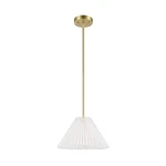 Novogratz X Globe 1-LIGHT Gold Pendant Adjustable Off-white Pleated Shade. Fixed Price $51.59.