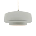 Justice Design Radiance Lg Tier Pendant, Bisque/nk CER-6545-BIS-NCKL-BEIG-TWST. Fixed Price $398.00.