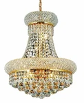 Elegant Lighting V1800D16/RC Primo 16"W Crystal Empire - Gold. Fixed Price $648.00.