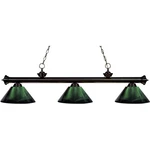 Z-lite 200-3BRZ-ARG Riviera Billiard Light Bronze. Fixed Price $284.00.