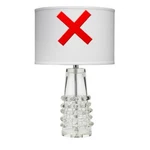 Jamie Young Tall Ribbon Blown-glass Table Lamp With Linen. Fixed Price $200.00.
