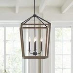 Feiss F3191/4WOW/AF Gannet 18" Weathered Oak Wood & Antique Forged Chandelier. Fixed Price $49.99.