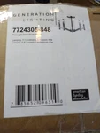 Sea Gull Lighting Vector Semi-flush Mount, Satin Brass 7724305-848. Fixed Price $54.00.
