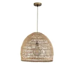 Ele Light Decor Aura Airy Rattan Pendant Natural Handmade Shade In Brass. Fixed Price $111.77.