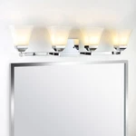 Jonathan 33" Modern Cottage Iron/glass Led Vanity Light, Chrome Staunton. Fixed Price $156.99.