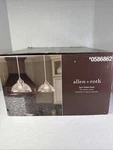 Allen + Roth Satin Nickel Vintage Dome Mini Pendant Light Ribbed Glass Shade. Fixed Price $49.99.