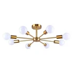 Rennnsan Claire 24 In. 8-LIGHT Gold Mid-century Pendant Ceiling. Fixed Price $60.00.