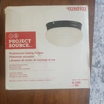 Project Source Flush Mount Light 0280102. Fixed Price $23.00.
