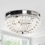 Flint 13.75 In. 3-LIGHT Modern Crystal Chrome Flush Mount Chandelier W/ Led. Fixed Price $49.95.