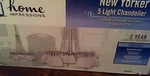 Home Impressions New Yorker 5 Light Chandelier Brushed Nickel Like Canarm. Fixed Price $79.99.