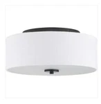 Progress Inspire P350130-143 2 Light 13" Drum Graphite Black White Linen Shade. Fixed Price $61.75.