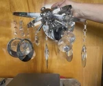Eurofase Light Chrome Sconce Crystal Rotating Frame Nimah Collection Sputnik. Fixed Price $70.00.