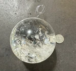 Natural Rock Crystal Chandelier Sconce Quartz Pendants V-hold Ball 91MM Piece. Fixed Price $286.00.