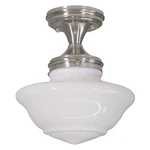 Design Schoolhouse Stainless Steel Ceiling Light Satin Nickel. Fixed Price $63.06.