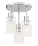 Designers Fountain D236M-SF Cedar Lane Light 11"W Semi-flush Nickel. Fixed Price $101.86.