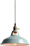 Modern Mini Pendant Light Sea Blue Umbrella Metal Shade Dimmable Hanging Height. Fixed Price $46.99.
