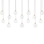 Eurofase Lighting 48938 Iissa 72"W Linear Chandelier - Gold / Clear Glass. Fixed Price $3170.00.