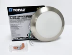 Topaz SDL6-11W-BN-D-CTS 6" Led Surface Mount Disk Light Cct Brushed Nickel. Fixed Price $13.80.