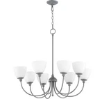 Quorum Celeste 8-LIGHT 29" Transitional Chandelier Zinc. Fixed Price $606.00.